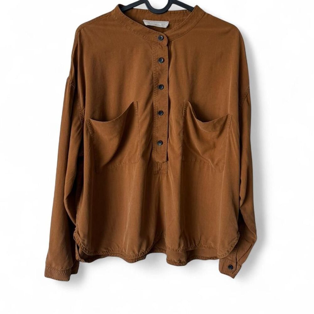 Everlane Women's Brown Washable Silk Blouse
